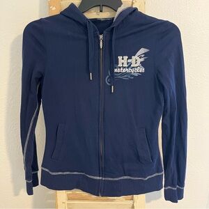 ✨Vintage y2k Harley Davidson womens zip Sz S hoodie sweatshirt Rhinestone🏍️
